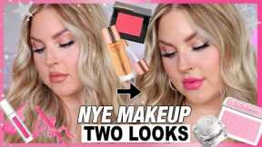 2 in 1 makeup looks for NYE 💖🕺 EASY sparkles & glitter for new years eve