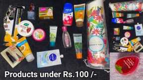 Beauty products under Rs.100 /- Affordable products skin care, makeup,