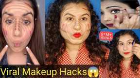 Testing Viral Makeup Hacks | Weird Hacks Ever🥲 | Shocking Results 😲 | Crazy & Funny 🤣 Makeup Hacks