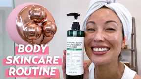 My Hydrating & Exfoliating Body Skincare Routine: PMD Clean, Some By Mi, Bioderma, & More!
