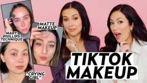 Reacting to TikTok Makeup Trends with a Pro Makeup Artist: Mary Phillips Technique, Gym Lips, & More