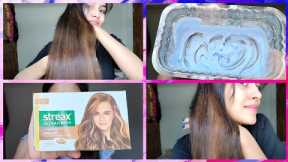 How to color your hair at home under Rs.175 | Streax soft blonde highlights | Priya Creations