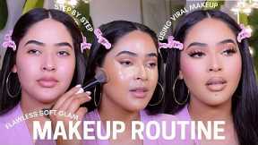 *UPDATED* 2023 MAKEUP ROUTINE using NEW VIRAL MAKEUP + TECHNIQUES | SOFT GLAM Makeup for BEGINNERS