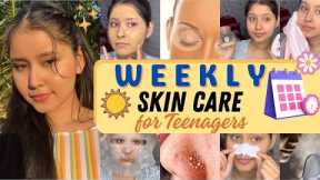 Summer ☀️Weekly Skin Care Routine for Girls for Glowing & Clear Skin😍Deep-Cleansing at Home !