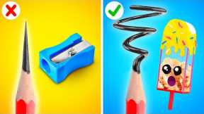 MUST HAVE SCHOOL HACKS || Which Works Better? Cool Crafts & Ideas with Wednesday by 123 GO!