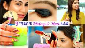 9 TEENAGERS Life Saving HACKS - Makeup, Hair & Beauty | #Fun #Anaysa