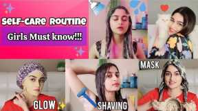 Self-Care Routine Every Girl Must Know!!❤️🚿 | DIY Hair+Body mask😍 #selfcare #pamperroutine