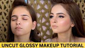 UNCUT Glossy party makeup tutorial @SakshiGuptaMakeupStudioAcademy