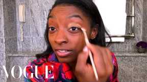 Simone Biles's Guide to Gold Eye Makeup | Beauty Secrets | Vogue