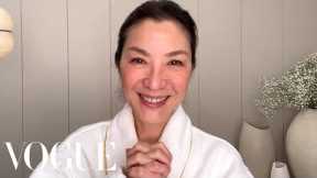 Michelle Yeoh's Guide to Face Tapping, and a 10-Step Makeup Look | Beauty Secrets | Vogue