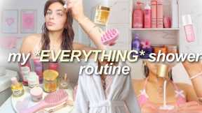 MY EVERYTHING SHOWER ROUTINE 🚿🫧🎀 haircare, skincare, & hygiene essentials