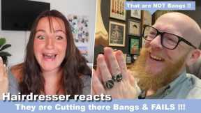 They Cut their Bangs & FAIL - Hairdresser reacts to Hair Fails #hair #beauty