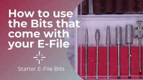 How to use the Bits that come w/ your E-File  (Nail Drill) Kit | Starter Drill Bits