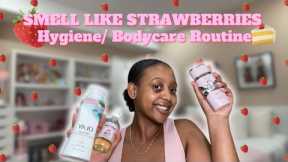 STRAWBERRY SCENTED SHOWER, HYGIENE & BODY CARE ROUTINE🍓🍰 #shower #bodycare #showerroutine #hygiene